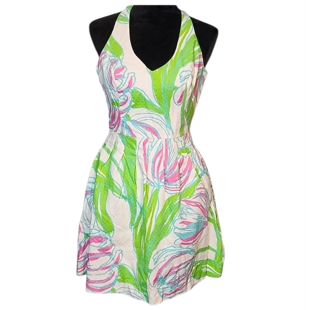 Lilly pulitzer floral print halter style Size 2